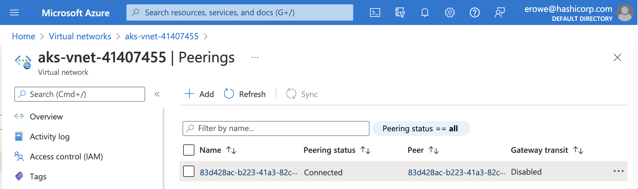 Azure Virtual Network peering overview